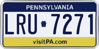 PA license plate LRU7271