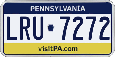 PA license plate LRU7272