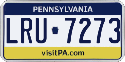 PA license plate LRU7273