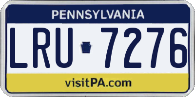 PA license plate LRU7276