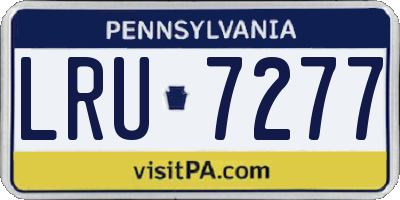 PA license plate LRU7277