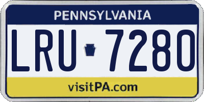 PA license plate LRU7280