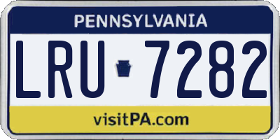 PA license plate LRU7282