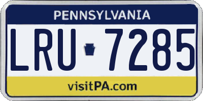 PA license plate LRU7285