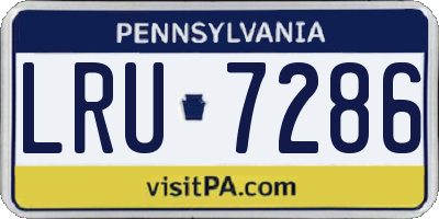 PA license plate LRU7286