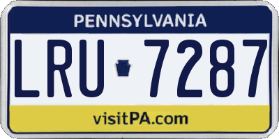 PA license plate LRU7287
