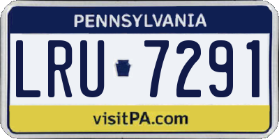 PA license plate LRU7291