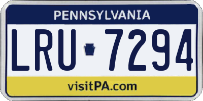 PA license plate LRU7294
