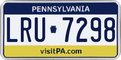 PA license plate LRU7298