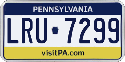 PA license plate LRU7299
