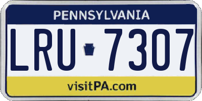 PA license plate LRU7307