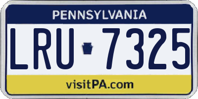 PA license plate LRU7325