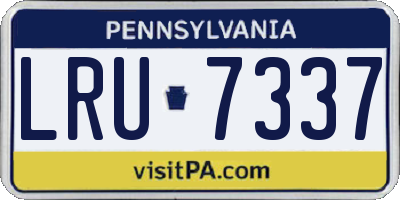 PA license plate LRU7337