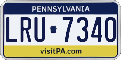 PA license plate LRU7340
