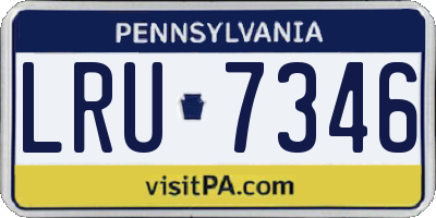 PA license plate LRU7346