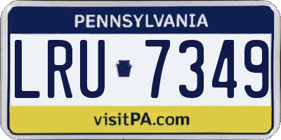 PA license plate LRU7349
