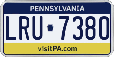 PA license plate LRU7380