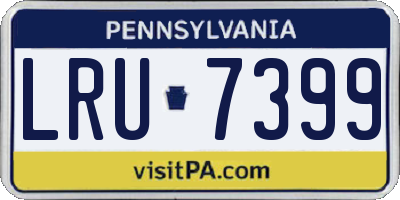 PA license plate LRU7399