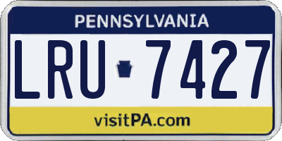 PA license plate LRU7427