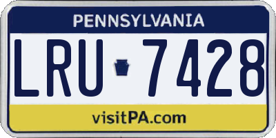 PA license plate LRU7428
