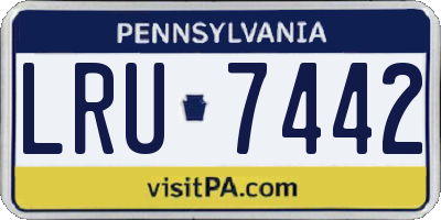 PA license plate LRU7442