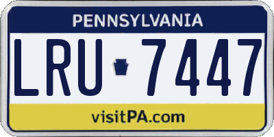 PA license plate LRU7447