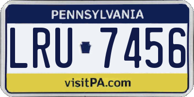 PA license plate LRU7456