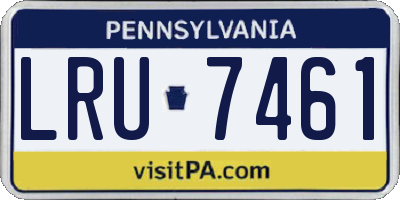 PA license plate LRU7461