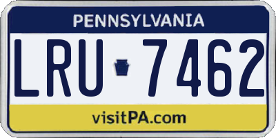 PA license plate LRU7462