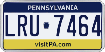 PA license plate LRU7464