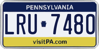 PA license plate LRU7480