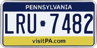 PA license plate LRU7482
