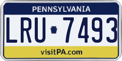 PA license plate LRU7493