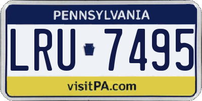PA license plate LRU7495