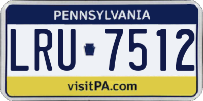 PA license plate LRU7512
