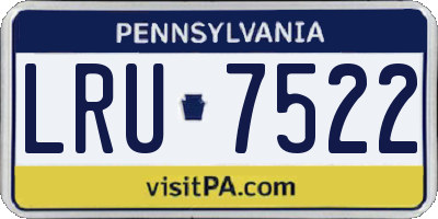 PA license plate LRU7522