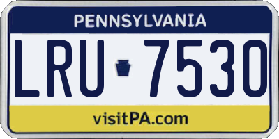 PA license plate LRU7530
