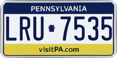 PA license plate LRU7535