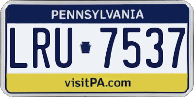 PA license plate LRU7537