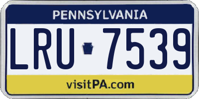 PA license plate LRU7539