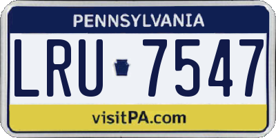 PA license plate LRU7547