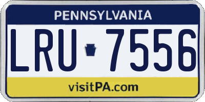 PA license plate LRU7556