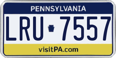 PA license plate LRU7557