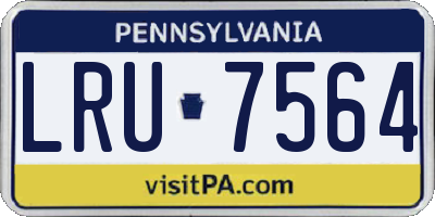 PA license plate LRU7564