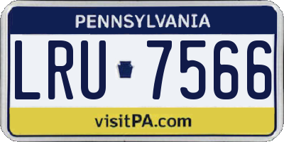 PA license plate LRU7566