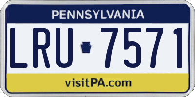 PA license plate LRU7571