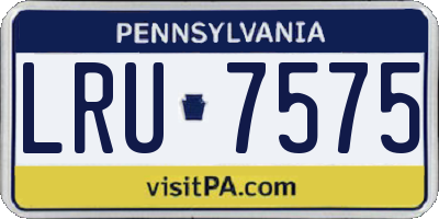 PA license plate LRU7575