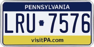 PA license plate LRU7576