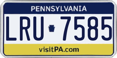 PA license plate LRU7585