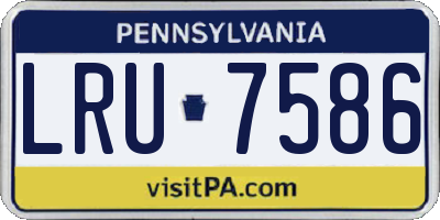 PA license plate LRU7586